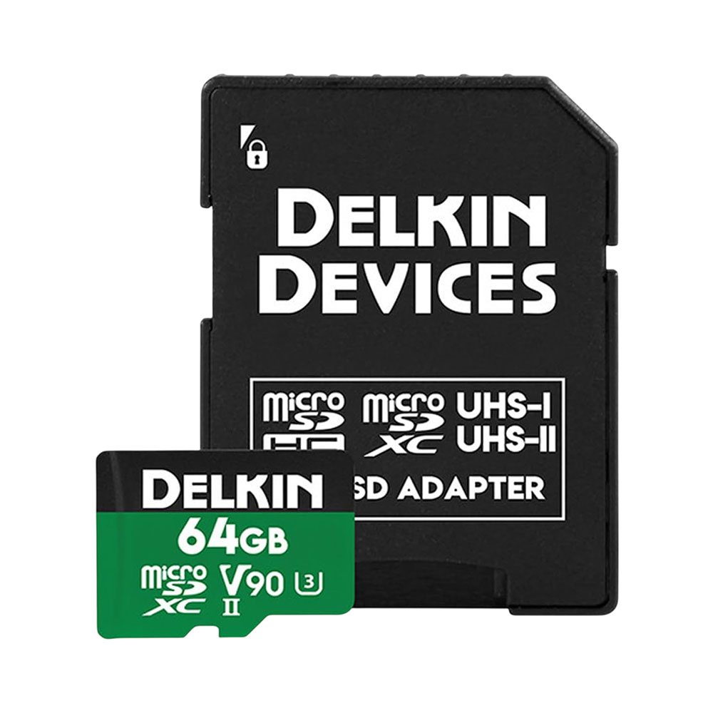 Memória Delkin Power Microsd Uhs-ii Sdxc U3 V90 de 64GB