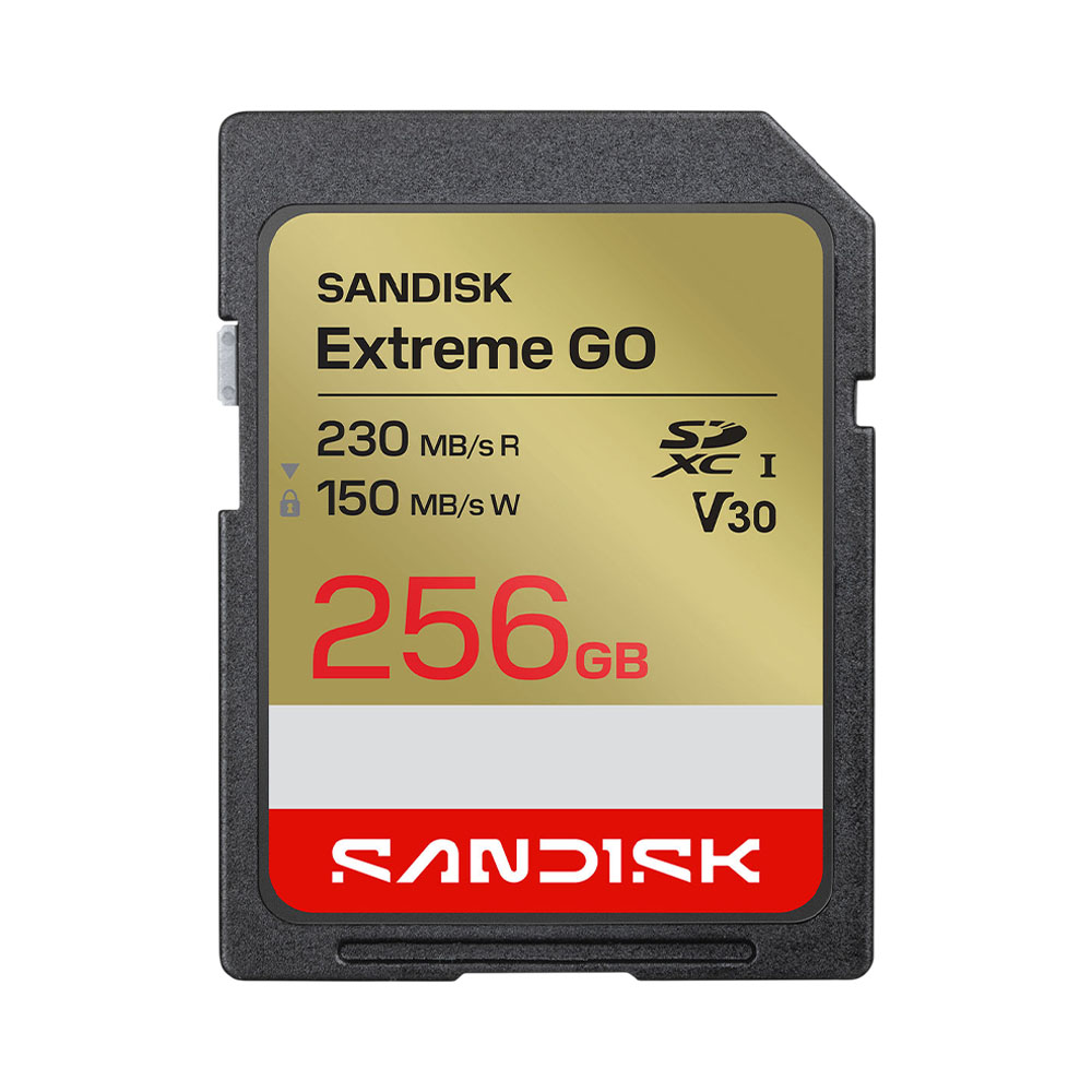 Cartão de Memória SD Sandisk Extreme GO 230-150MB/S 256GB