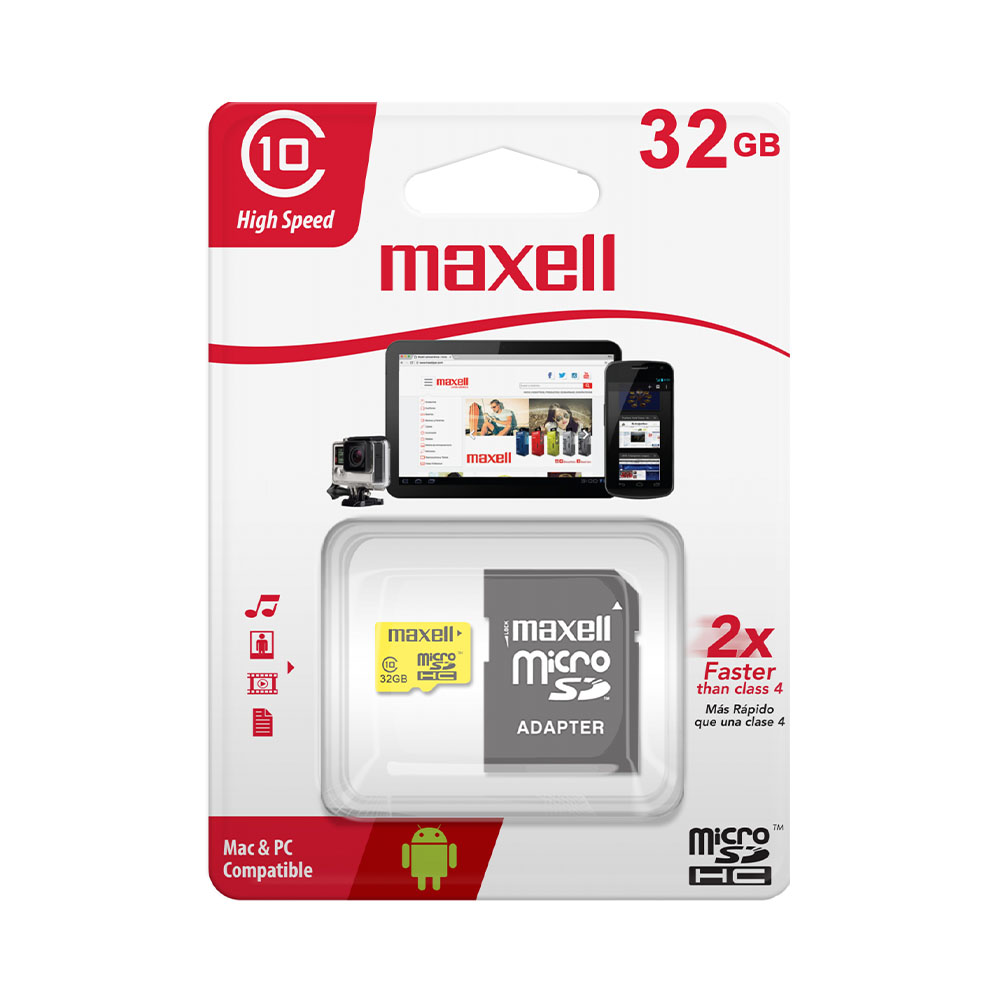 Memoria Micro SD Maxell 32GB 90 Mb/s