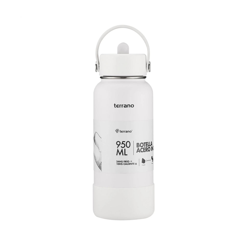 Garrafa Térmica Terrano Bota + Pico 950ML Branco