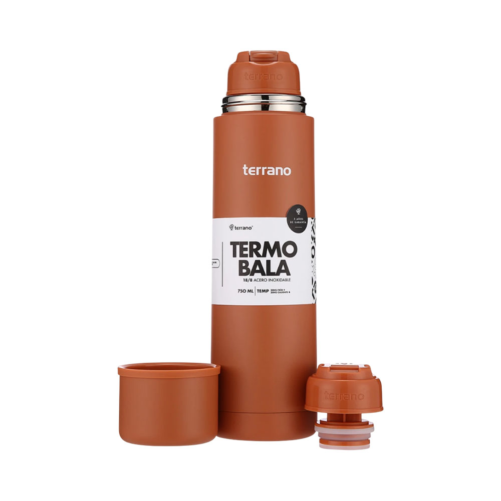 Garrafa Térmica Terrano Bala 750ML Terracota