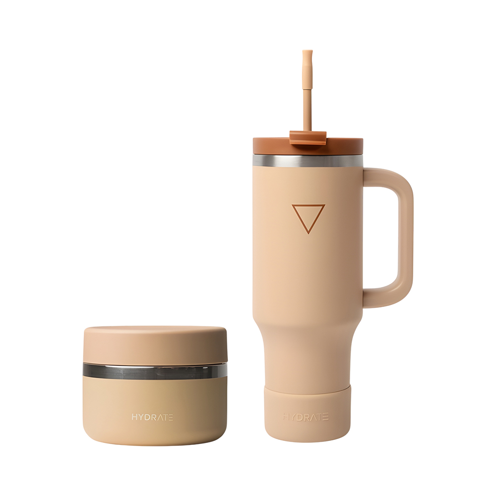 Combo Hydrate Sunbeam 1L + Foodflask 355ML Bege