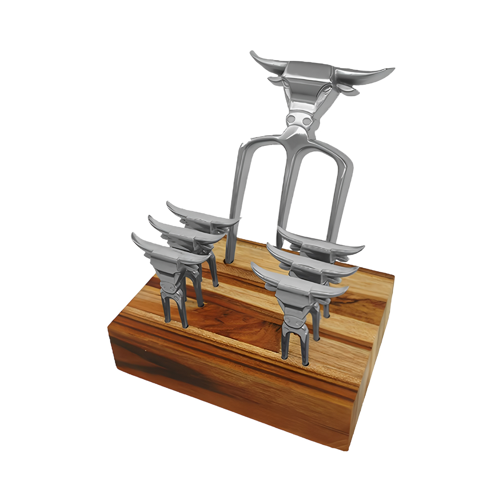 Kit Tridente com Suporte Grilazer TC124 7 Peças
