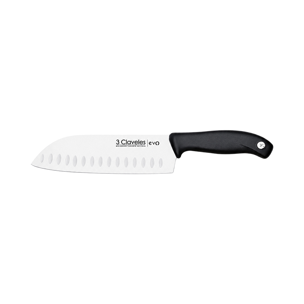 Cuchillo de Cocina 3 Claveles 1356 Evo Santoku Alveolado 18CM