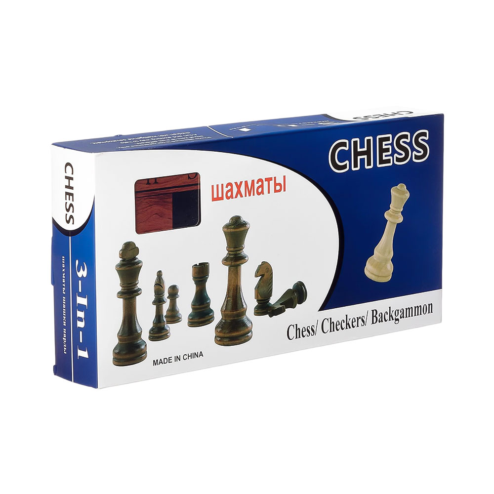Jogo de Mesa Milan AJZ-490 Xadrez, Damas e Backgammon