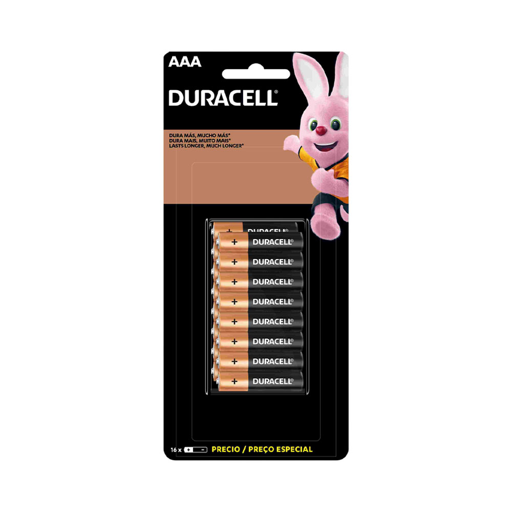 Pilha Alcalina Duracell Aaa 16 Unidades