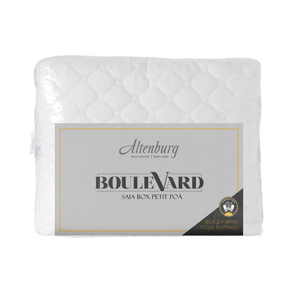 Saia Box Altenburg Petit Poá King Size Branco