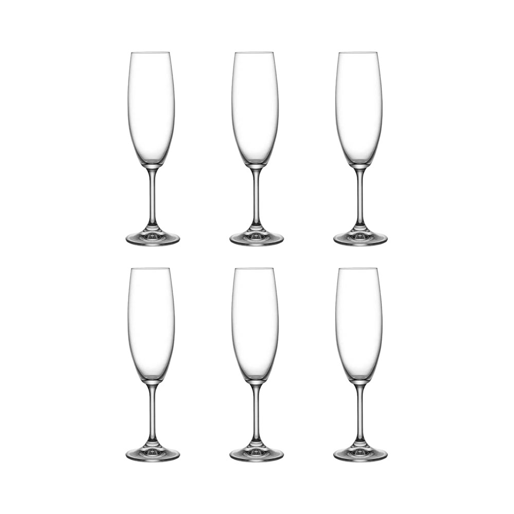 Conjunto de Taças para Champanhe Bohemia Martina 220ML 6 Peças