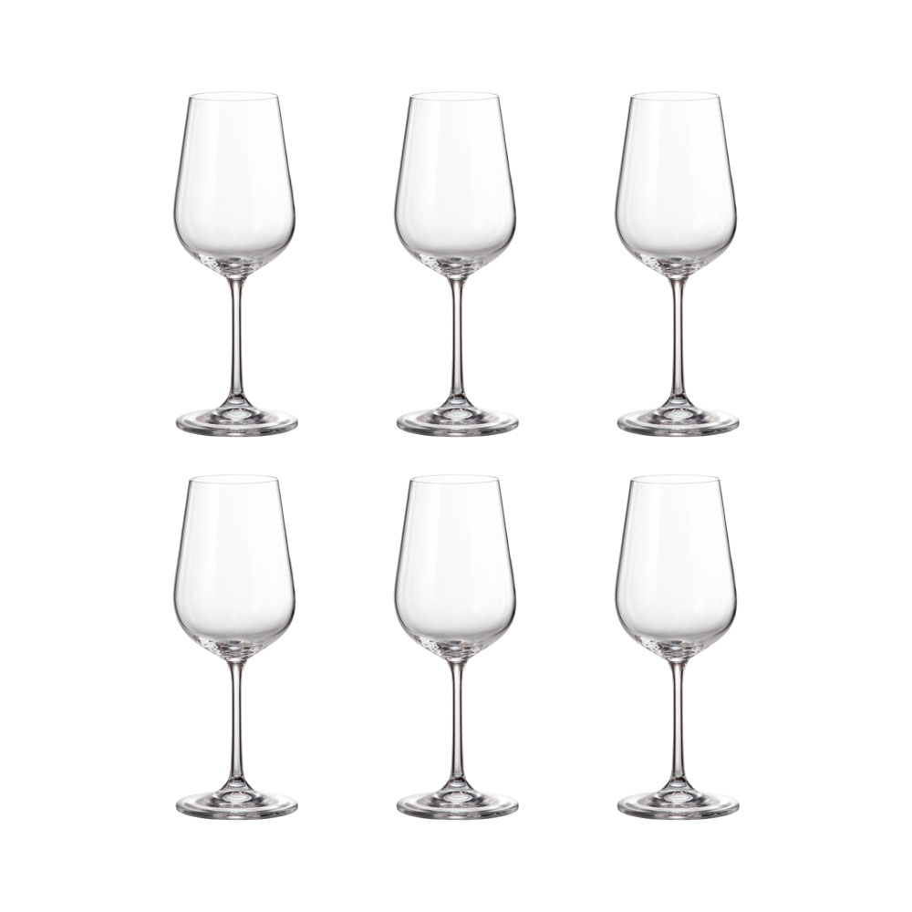 Conjunto de Taças para Vinho Bohemia Tori Titanium 390ML 6 Peças