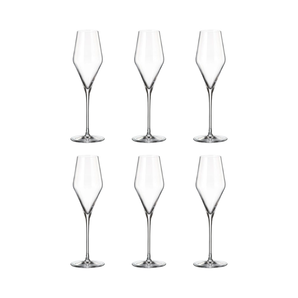Conjunto de Taças para Champanhe Bohemia Louvre 290ML 6 Peças