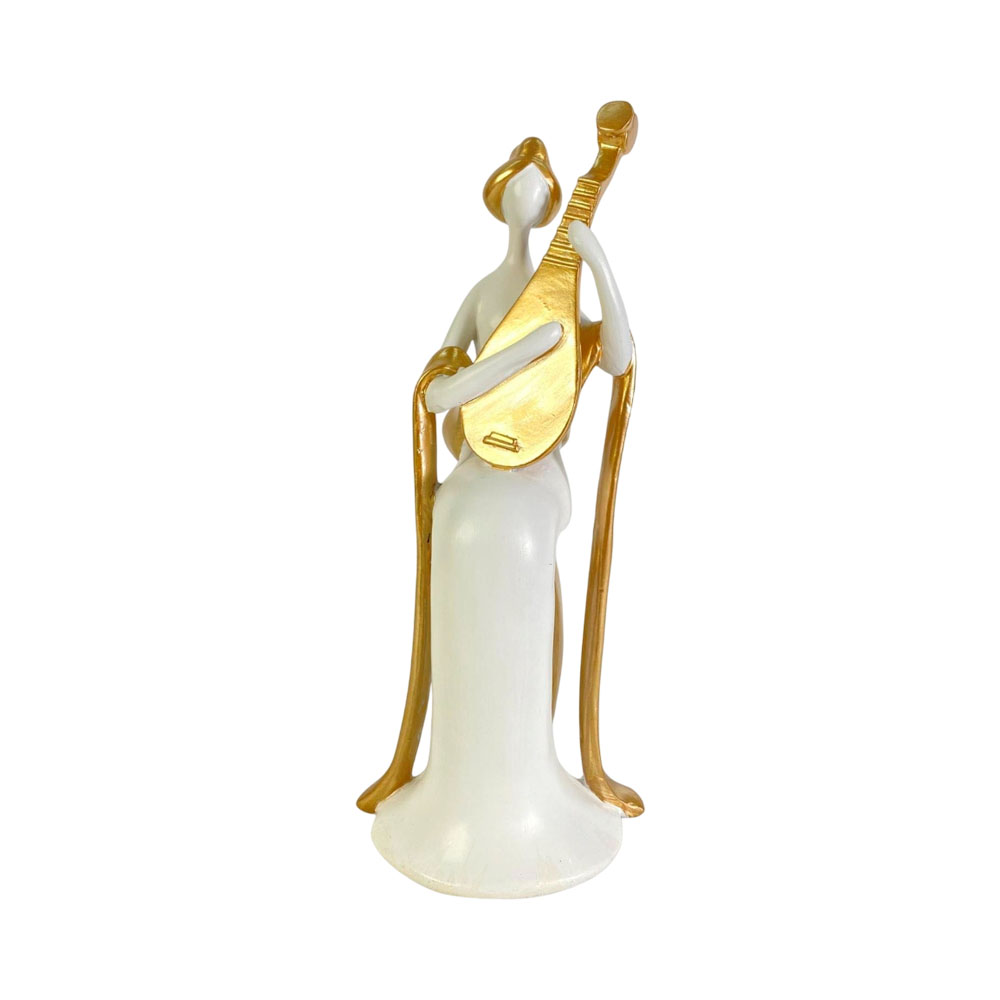 Figura Decorativa Concepts 439-788128 30 CM Branco - Dourado