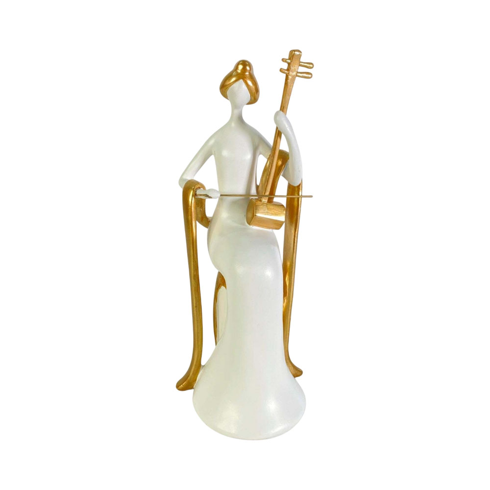 Figura Decorativa Concepts 439-788130 27 CM Branco - Dourado