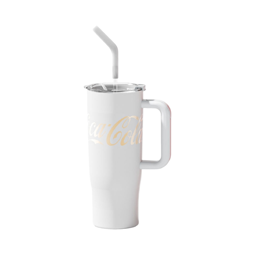 Copo Térmico Coca-cola NS1200B1 com Canudo 1200ML Branco