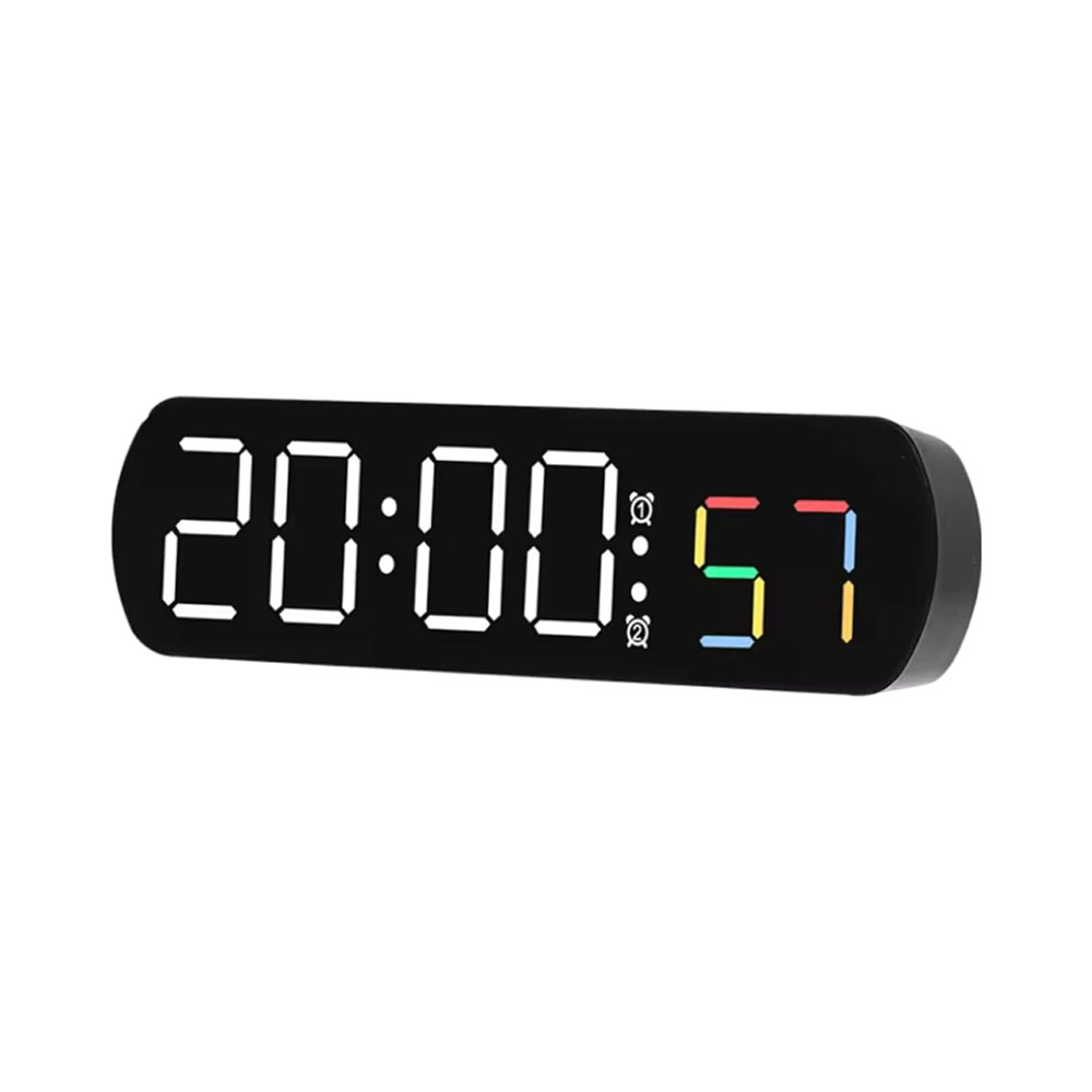 Relógio Digital de Mesa Satellite AC-T6883 LED Preto - Branco