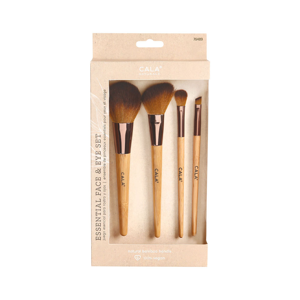 Set de Pincéis Cala Bamboo Essential Face &amp; Eye 4 Peças