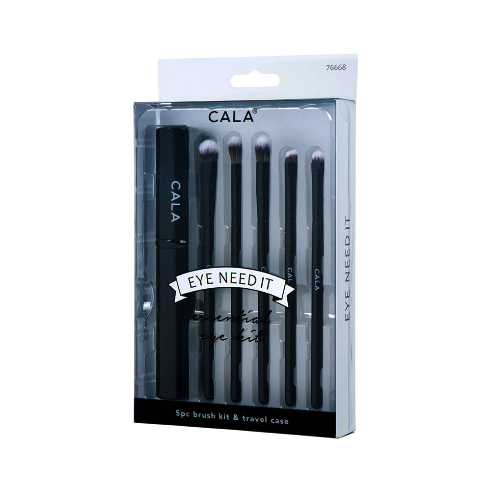 Kit de Pincéis Cala Eye Need IT Black 5 Piezas