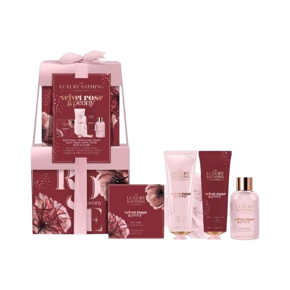 Set Cole Beauty The Luxury Bathing Company Velvet Rose &amp; Peony 5 Peças