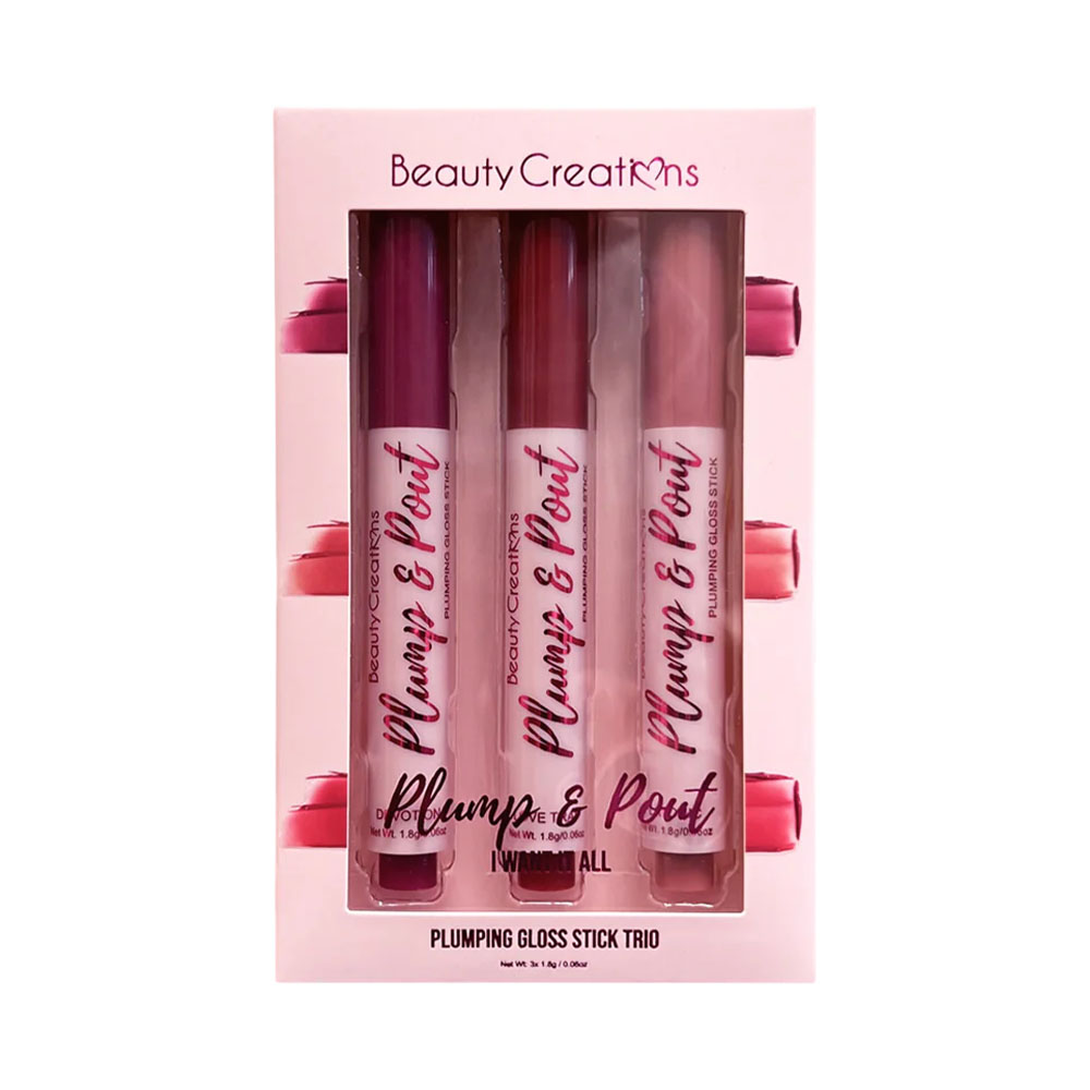 Set de Cosméticos Beauty Creations Gloss Stick Trio I Want IT All 3 Peças