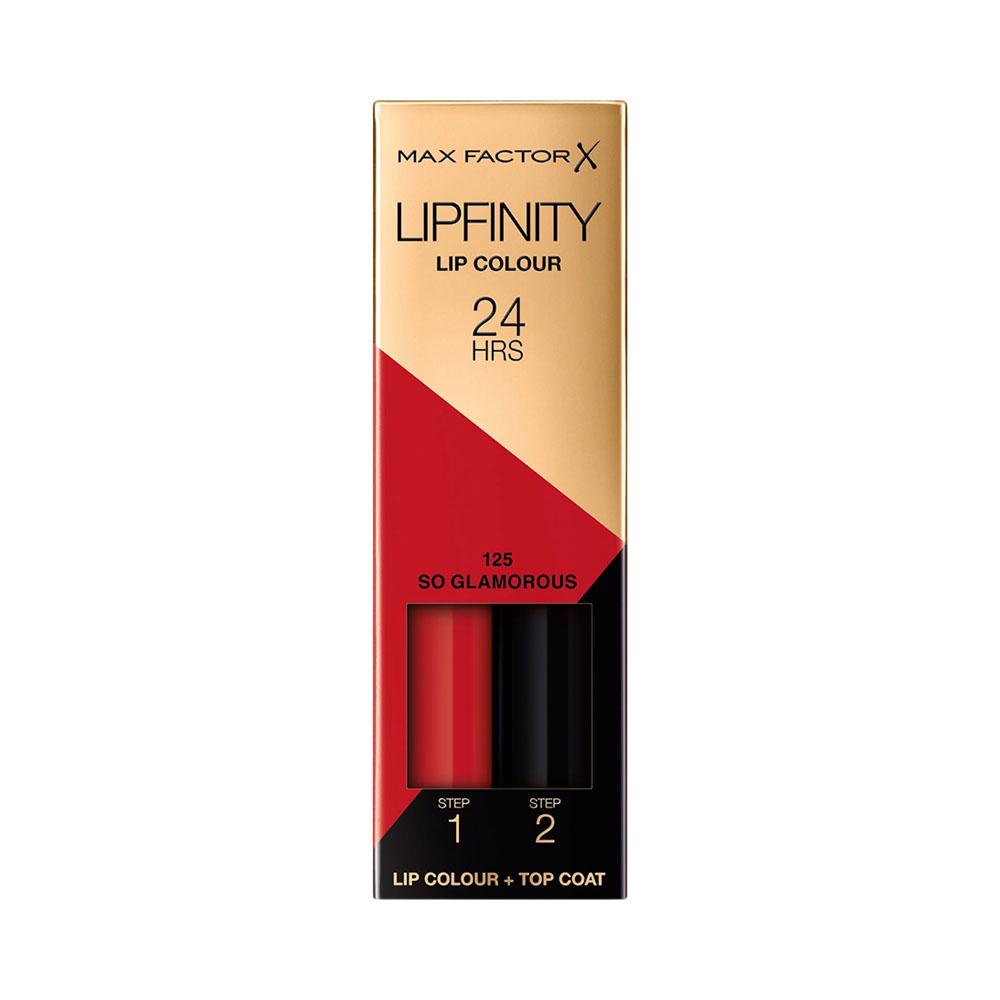 Set de Cosméticos MAX Factor Lipfinity 24HS 125 SO Glamorous 2 Peças