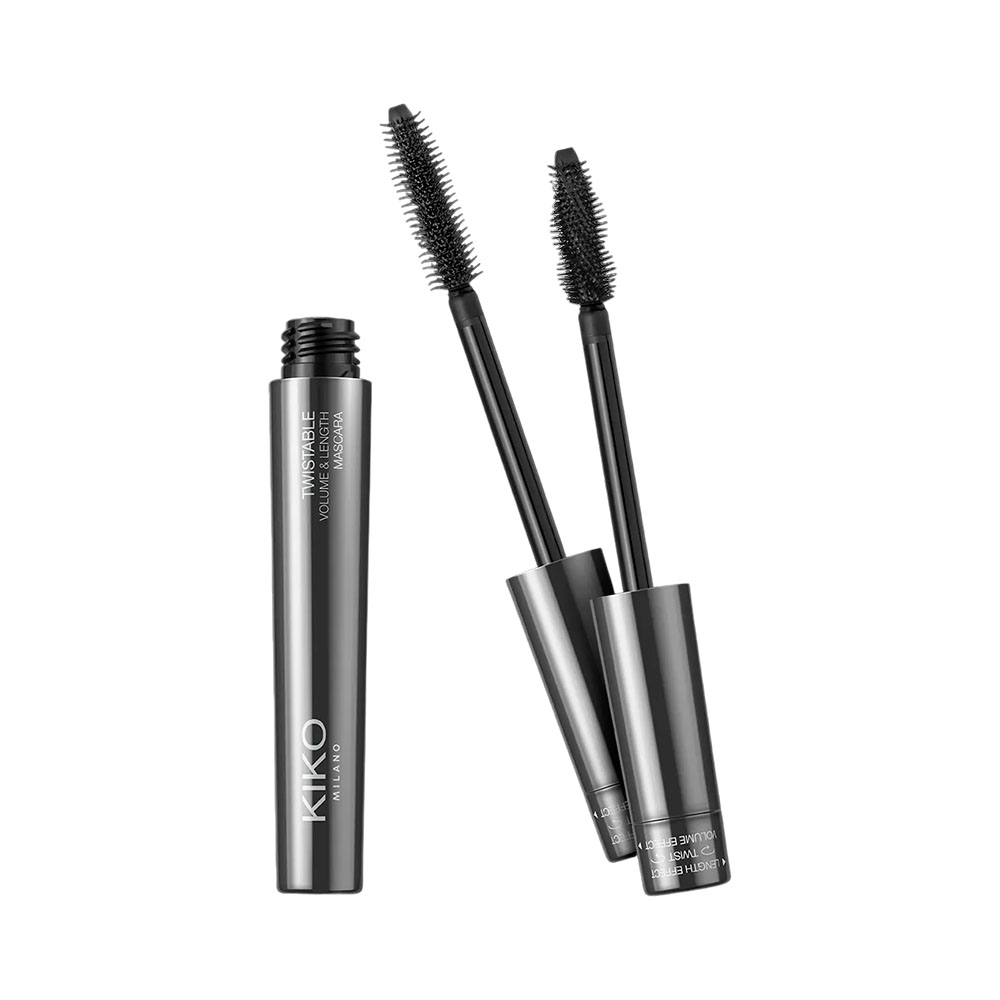 Máscara para Cílios Kiko Milano Twistable Volume &amp; Length Black 7,5ML