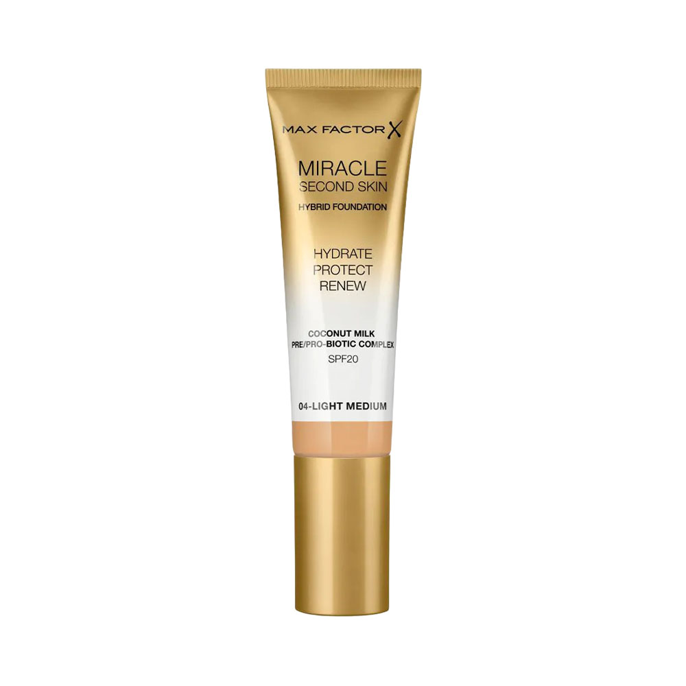 Base MAX Factor Miracle Touch Second Skin SPF20 04 Light Medium 30ML