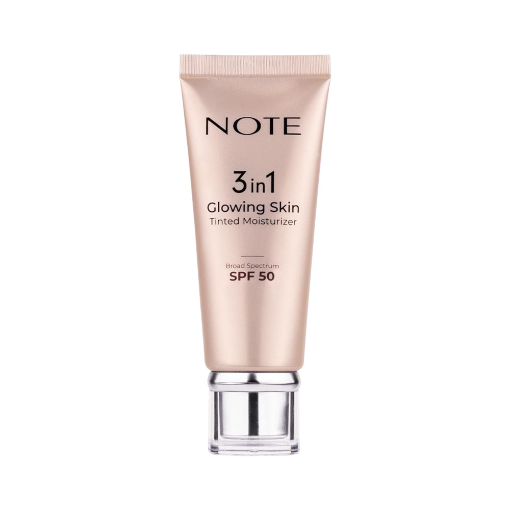 Creme Facial Note 3IN1 Glowing Skin Tinted Moisturizer SPF50 10 30ML