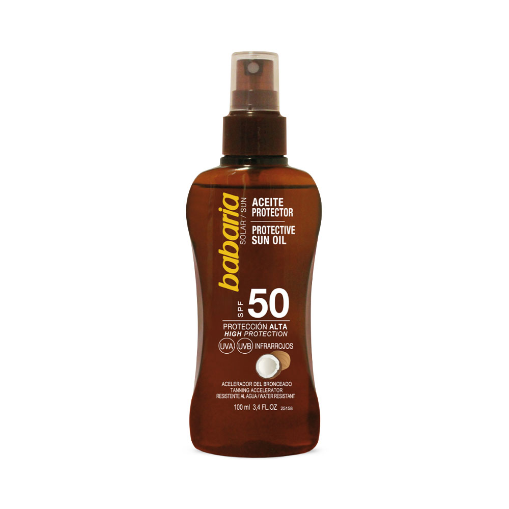 Babaria Óleo de Proteção Solar Resistente À Água SPF50 200ML