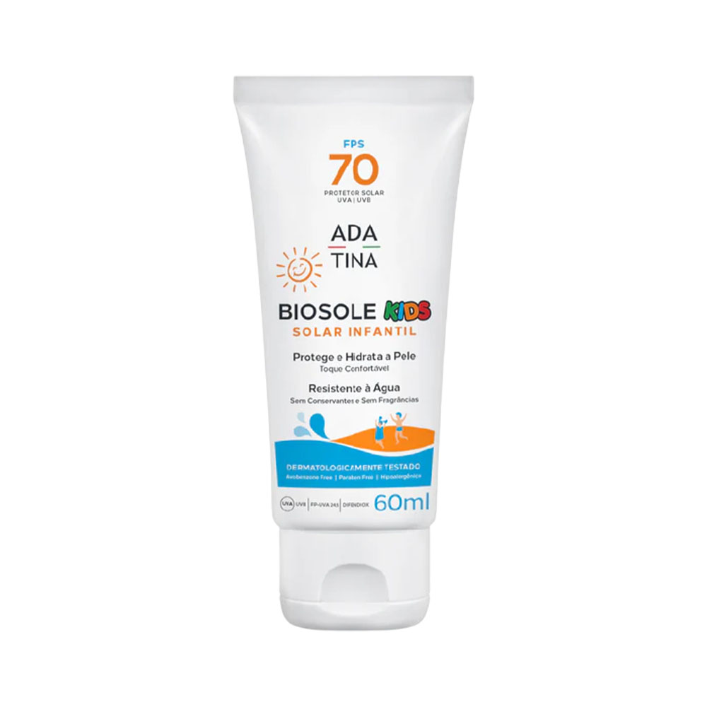 Protetor Solar Adatina Biosole Kids Hipoalergénica FPS70 60ML