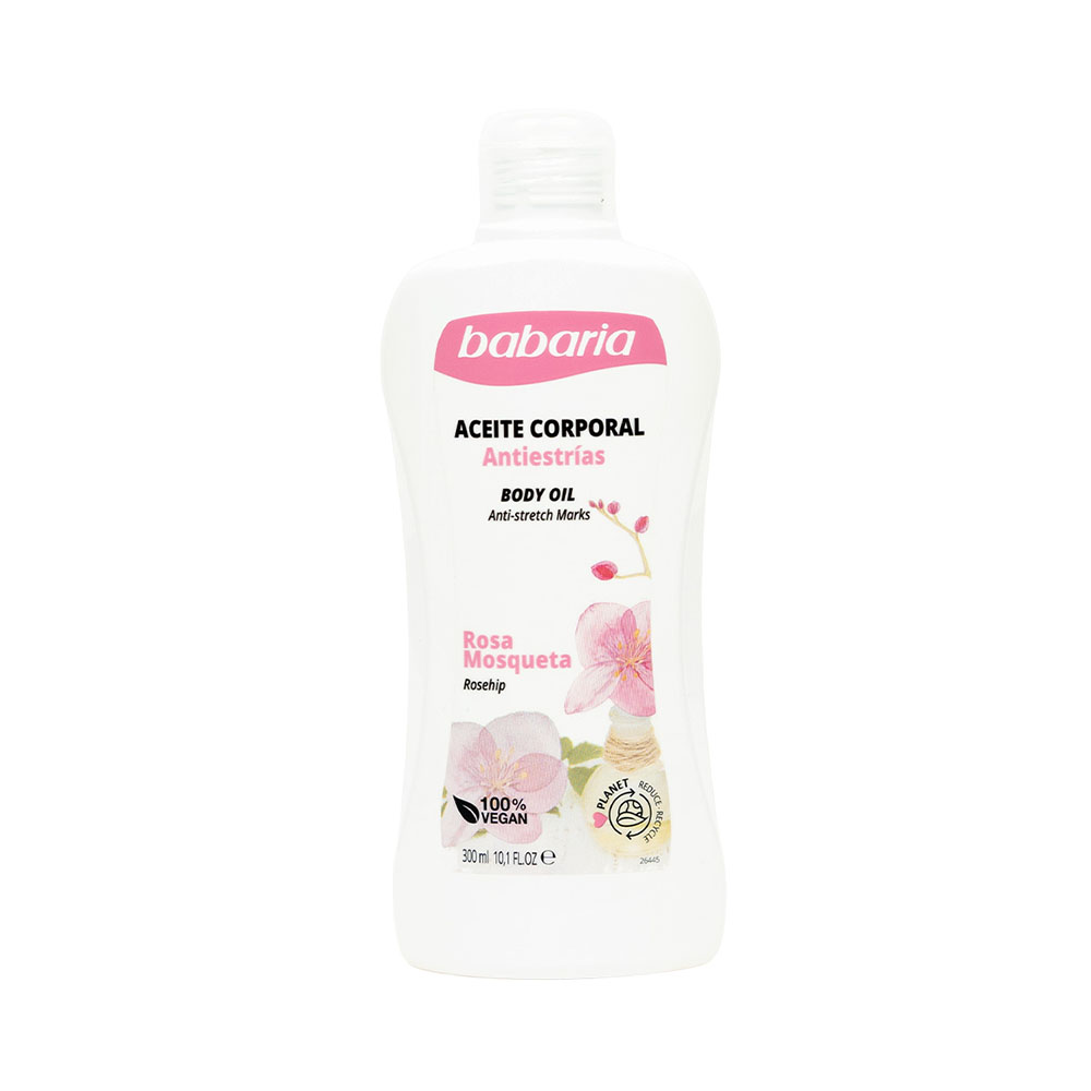 Aceite Corporal Babaria Anti-Estrías Rosa Mosqueta 300ml