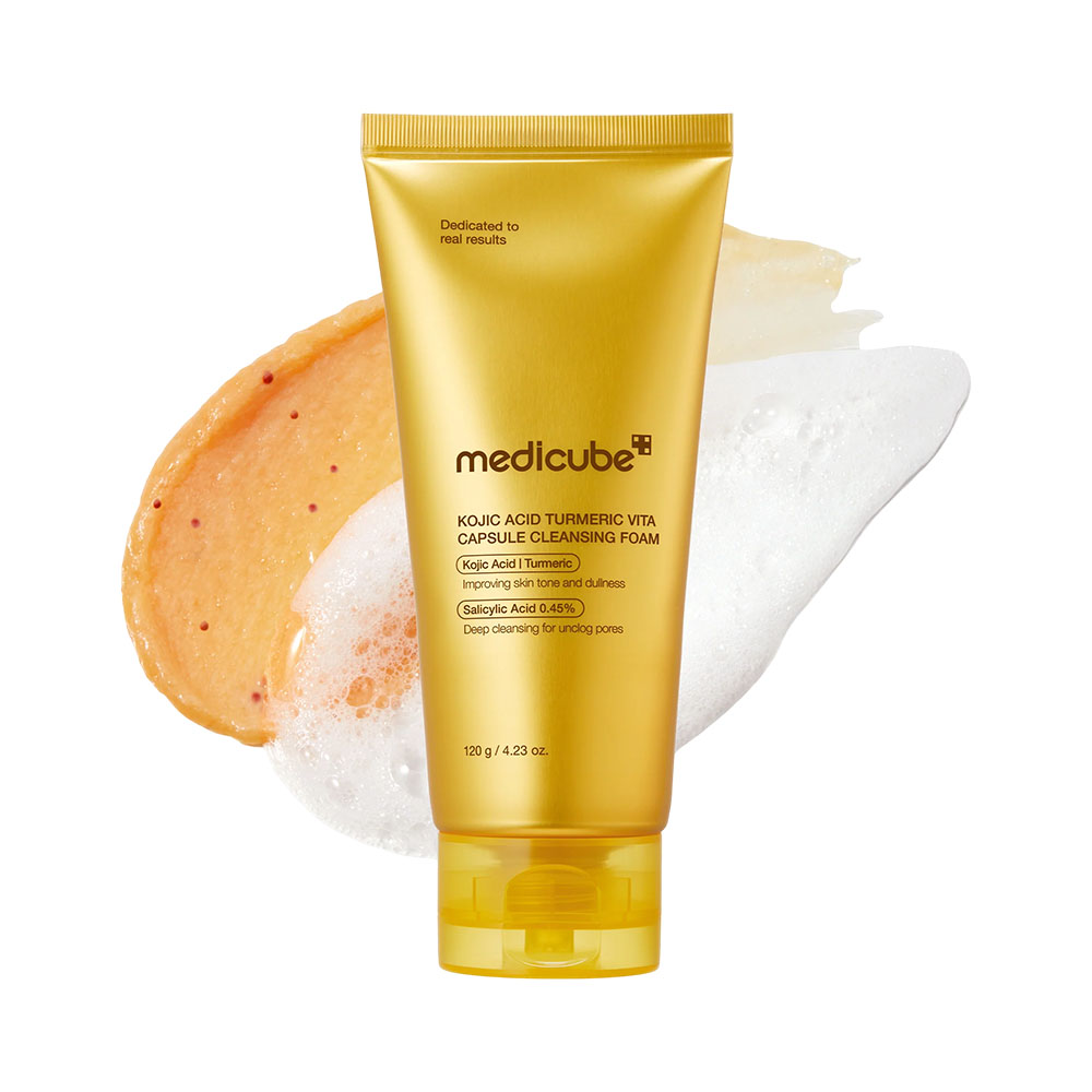 Limpador Facial Medicube Kojic Acid Turmeric Vita Capsule Foam 120GR