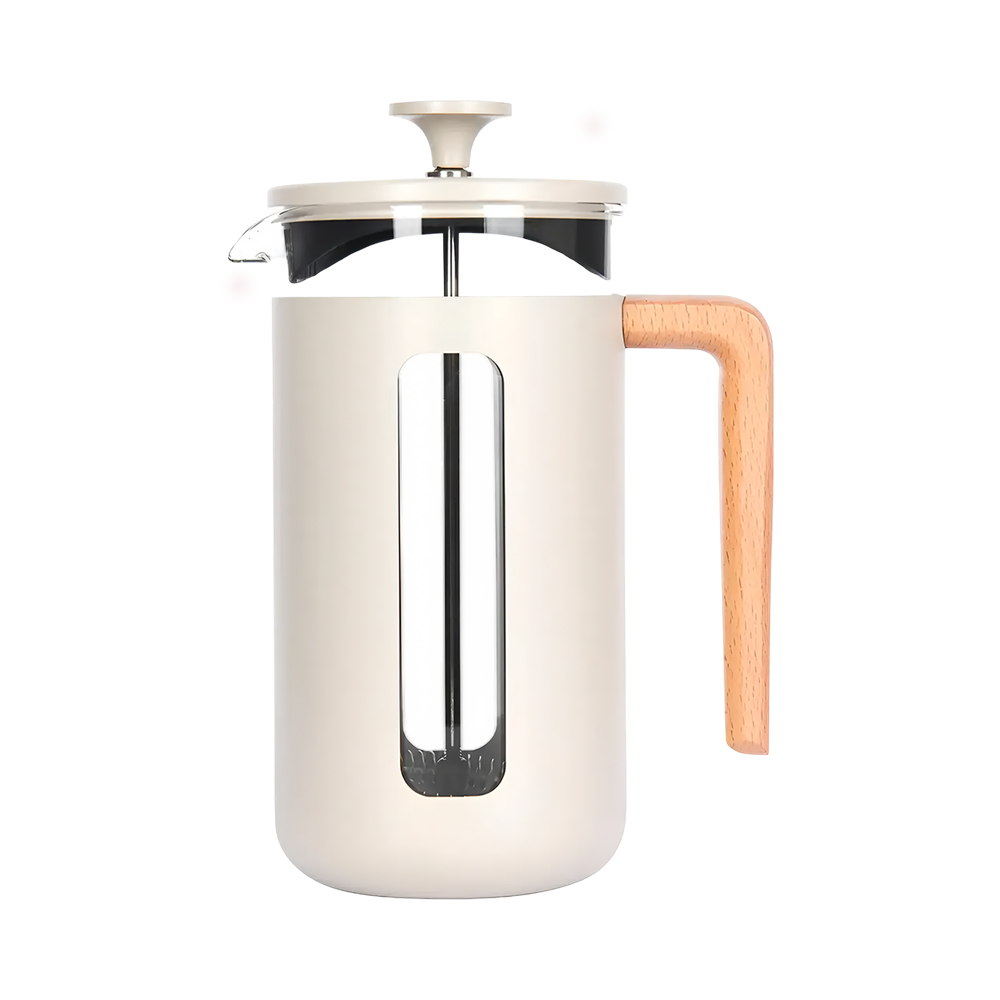 Cafeteira Francesa LA Cafetiere Pisa Wood LCPISA8CPLATW Latte 1L