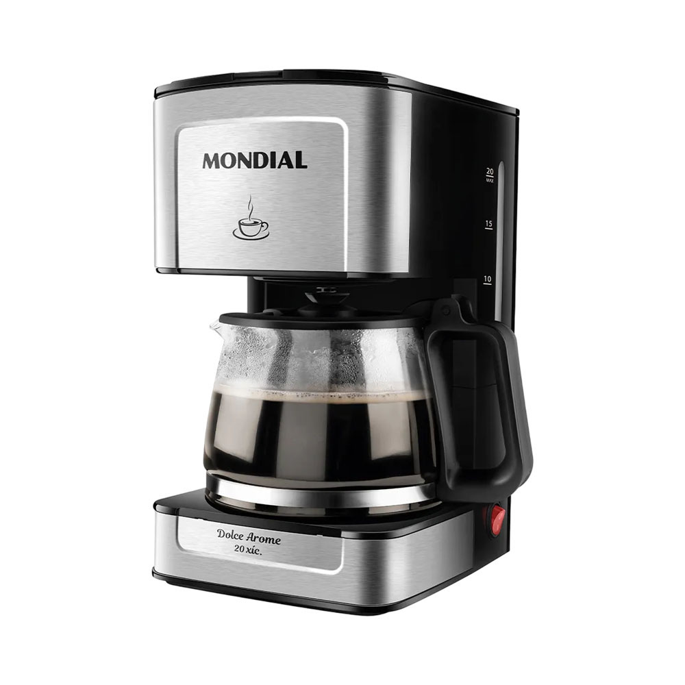 Cafetera de Filtro Mondial Dolce Arome C-43-20X-SI 20 Tazas 110V Negro - Plata
