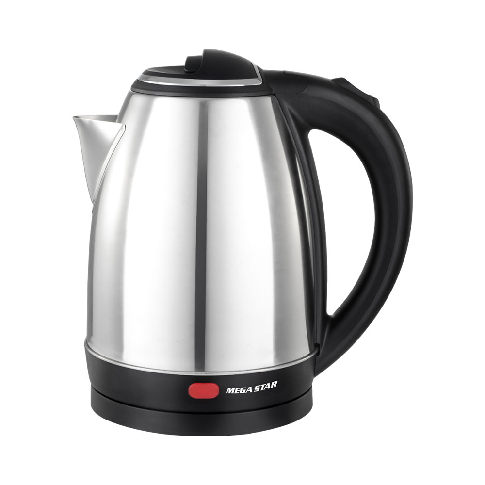 Chaleira Elétrica Mega Star TM9506 1.8L 1500W 220V Prata - Preto