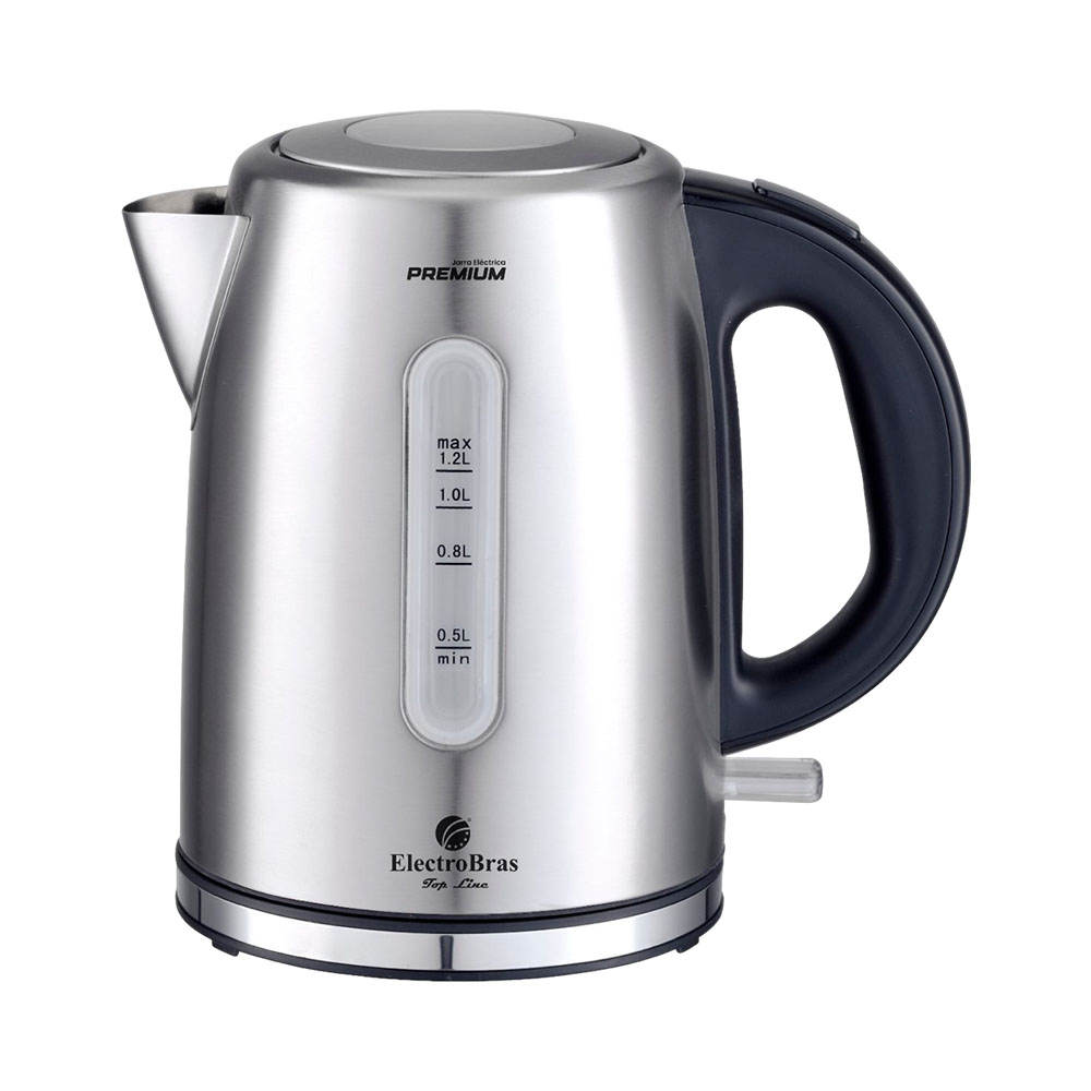 Chaleira Elétrica Electrobras Premium EBJE-03 1.2L 1200W 110V Prata - Preto