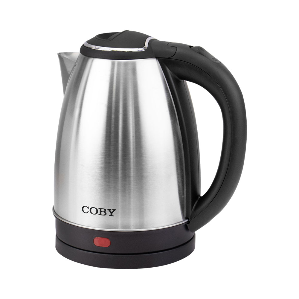 Chaleira Elétrica Coby CY-5601-KET2-SS-220 1.8L 1500W 220V Prata - Preto
