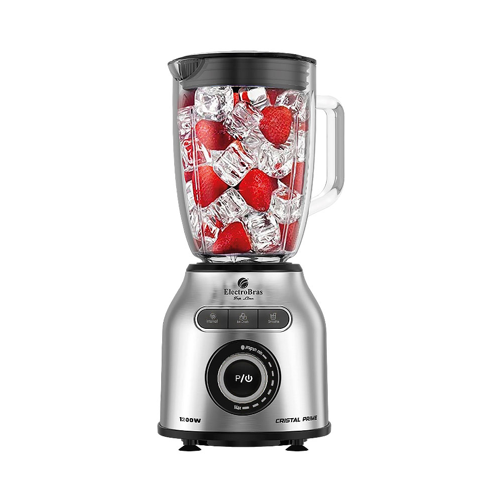 Liquidificador Electrobras Cristal Prime EBL-10 1.8L 1200W 220V Prata - Preto
