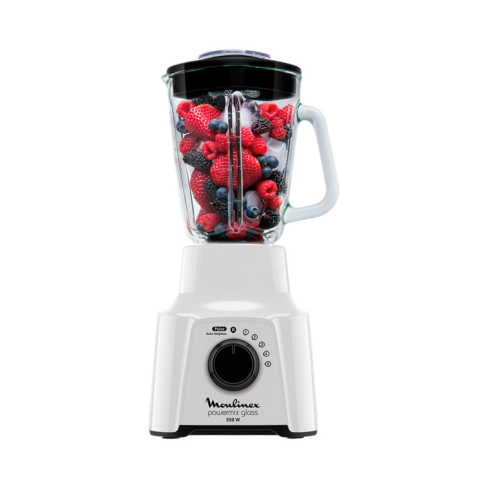 Liquidificador Moulinex Powermix Glass LM2891VO 1.75L 550W 220V Branco - Preto