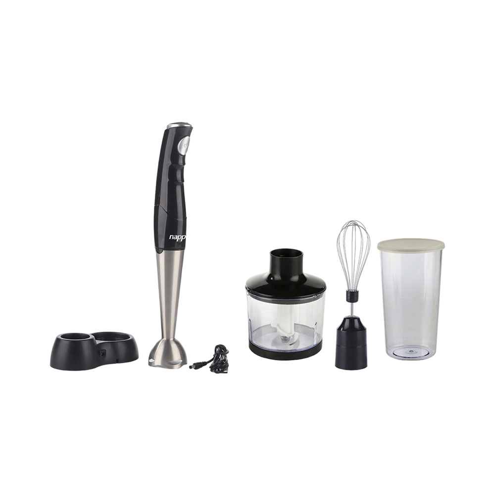 Mixer Nappo NEM-151 5 em 1 com Bateria Recarregável 100W Preto/prata
