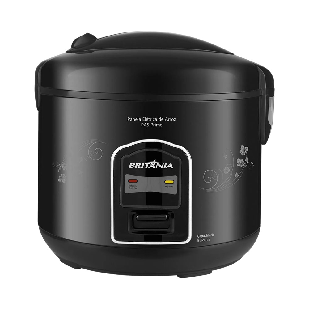 Panela Elétrica de Arroz Britânia PA5 Prime 400W 5 Xícaras 220V Preto