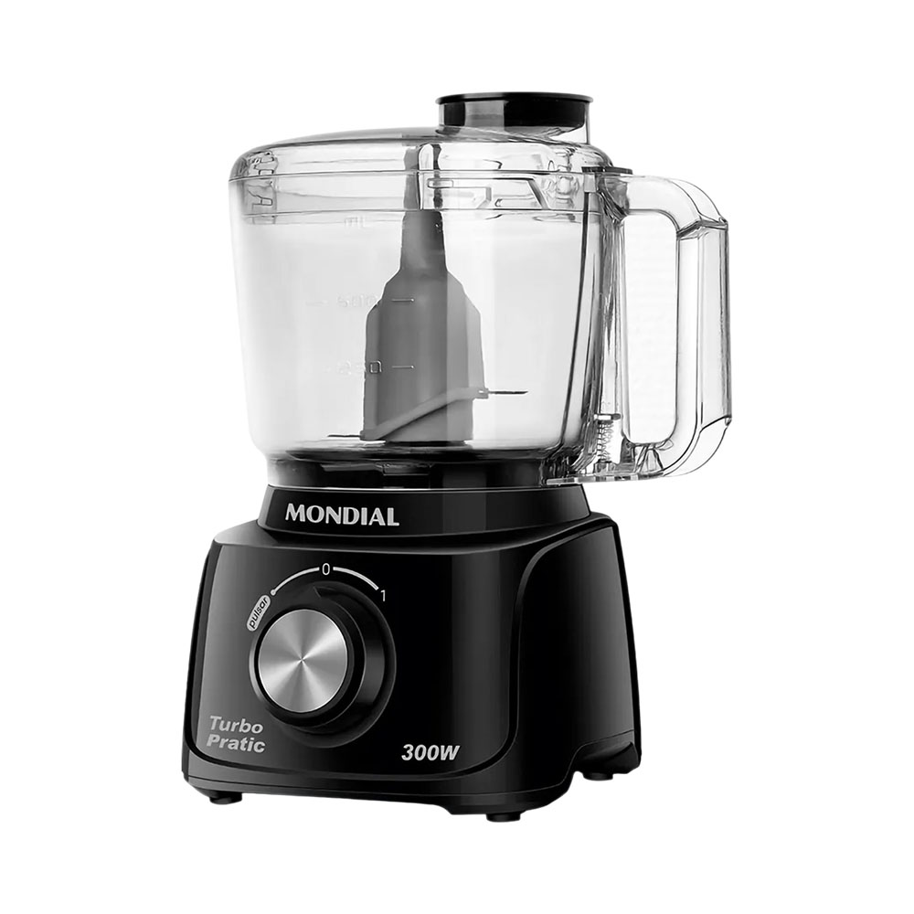 Mini Processador de Alimentos Mondial MP-16-B Turbo Pratic 300W 220V Preto
