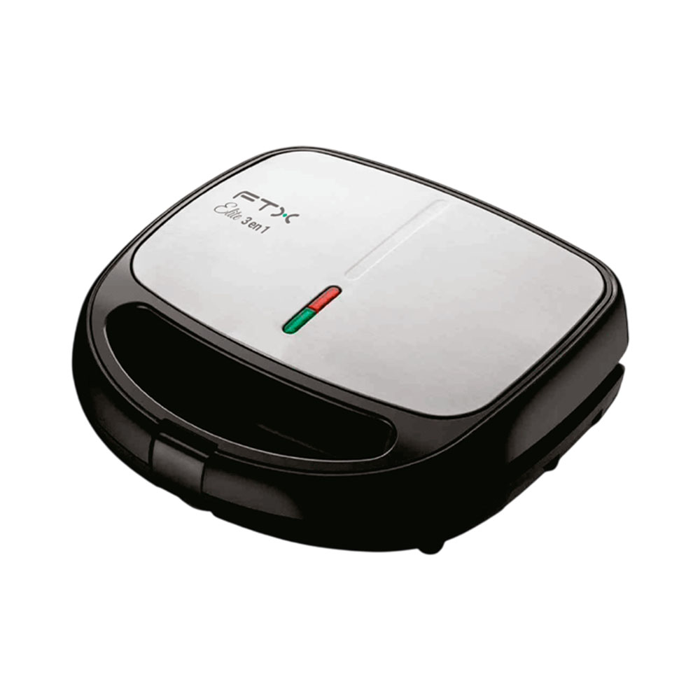 Sanduícheira Grill Ftx SM2-750 3 em 1 750W 220V Preto/prata