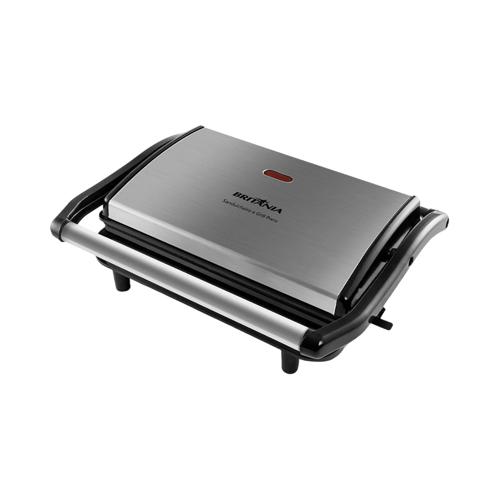 Sanduícheira Grill Britânia Press BGR27I 850W 220V Prata - Preto