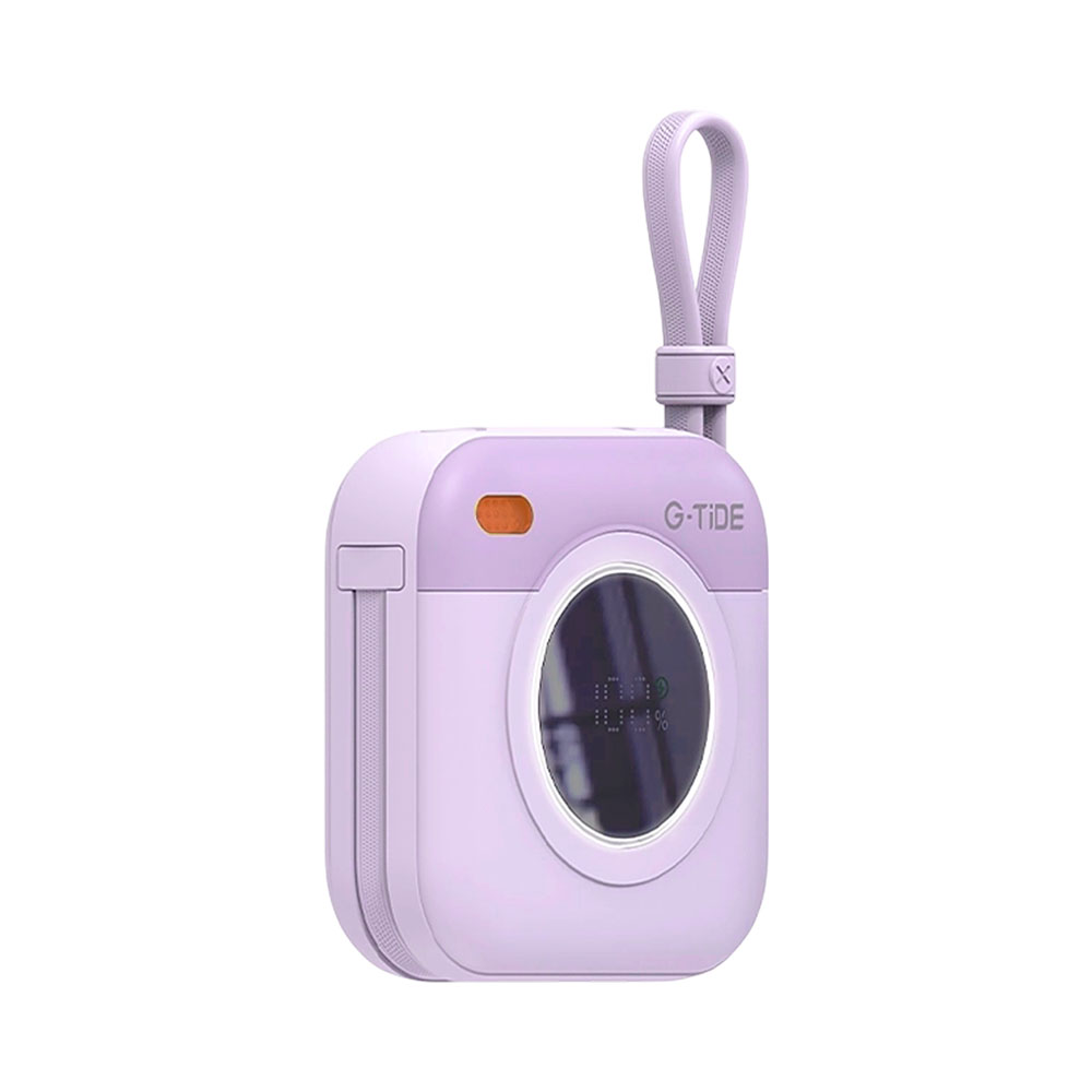 Carregador Portátil Sem Fio G-tide Multi X1 10.000 Mah Roxo