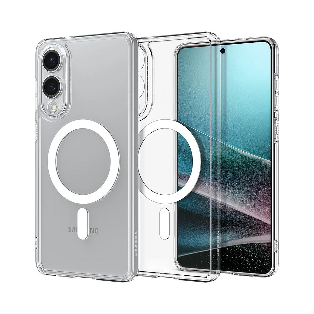 Estuche Protector Spigen Ultra Hybrid Magfit para Samsung Galaxy S25 Edge ACS09418 Clear White