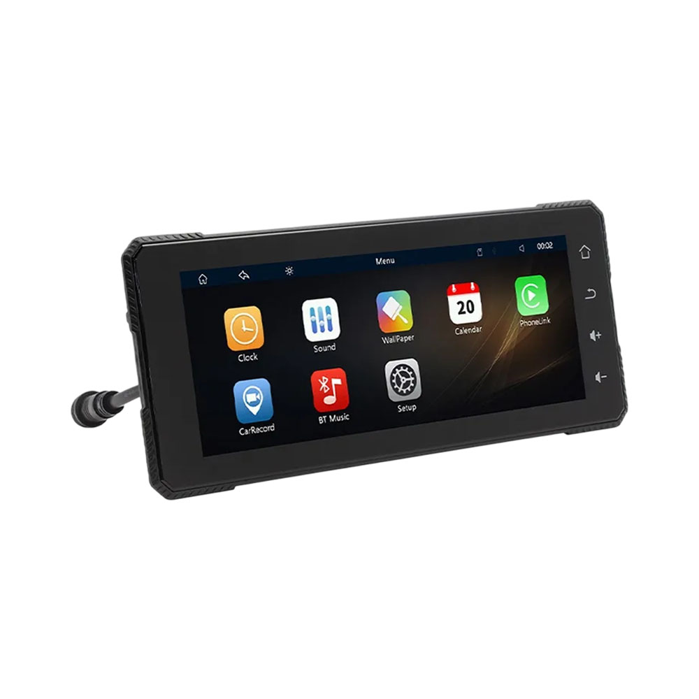 Central Multimídia para Motocicleta Ecopower EP-8752 Bluetooth 6,86'' Preto