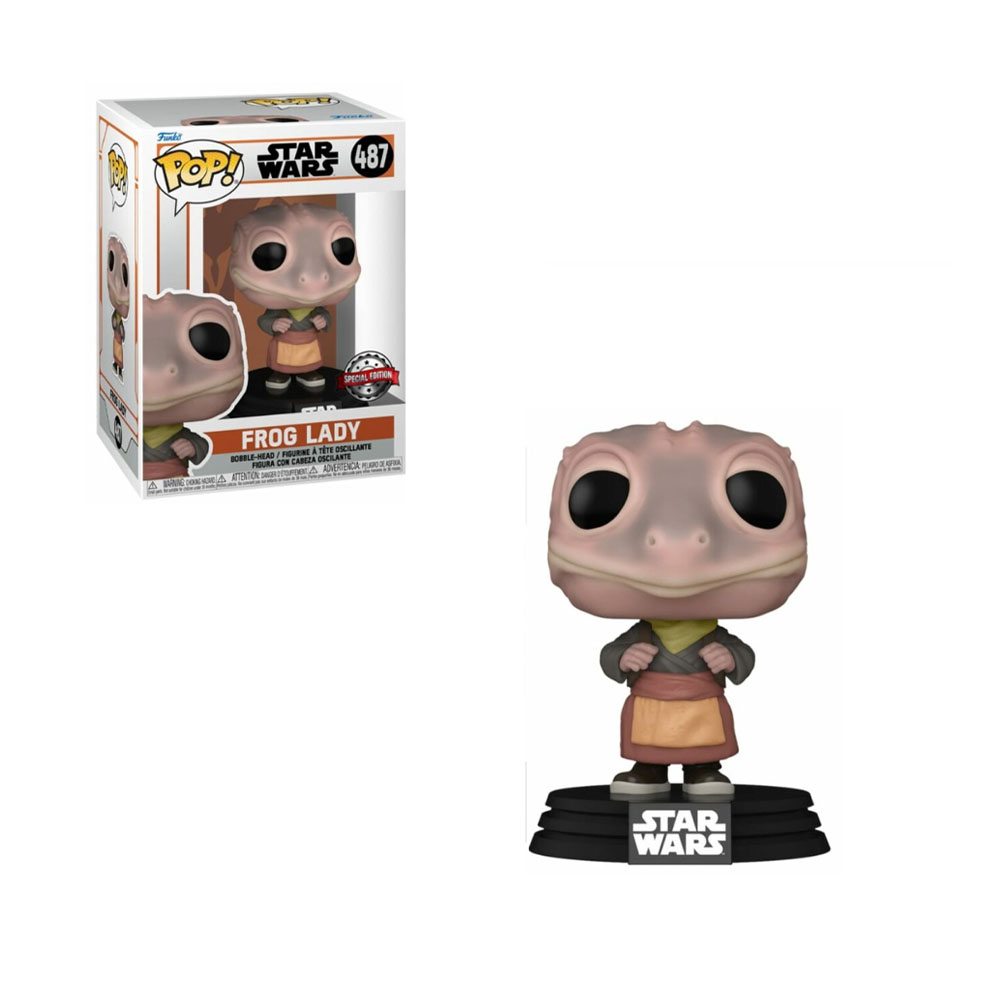 Boneco Funko Pop Star Wars Frog Lady 487