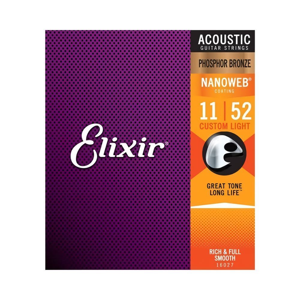 Cordas para Violão Acústico Elixir Nanoweb EX16027
