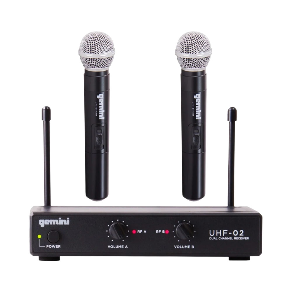 Microfone Duplo Gemini UHF-02M