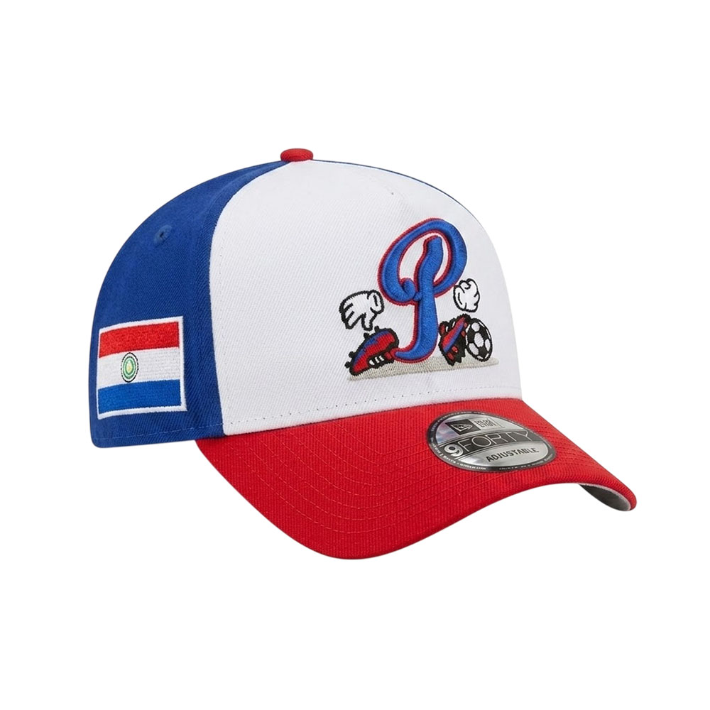 Boné New Era 60971199-OSFM 9FORTY Cartoon Soccer Paraguay Masculino