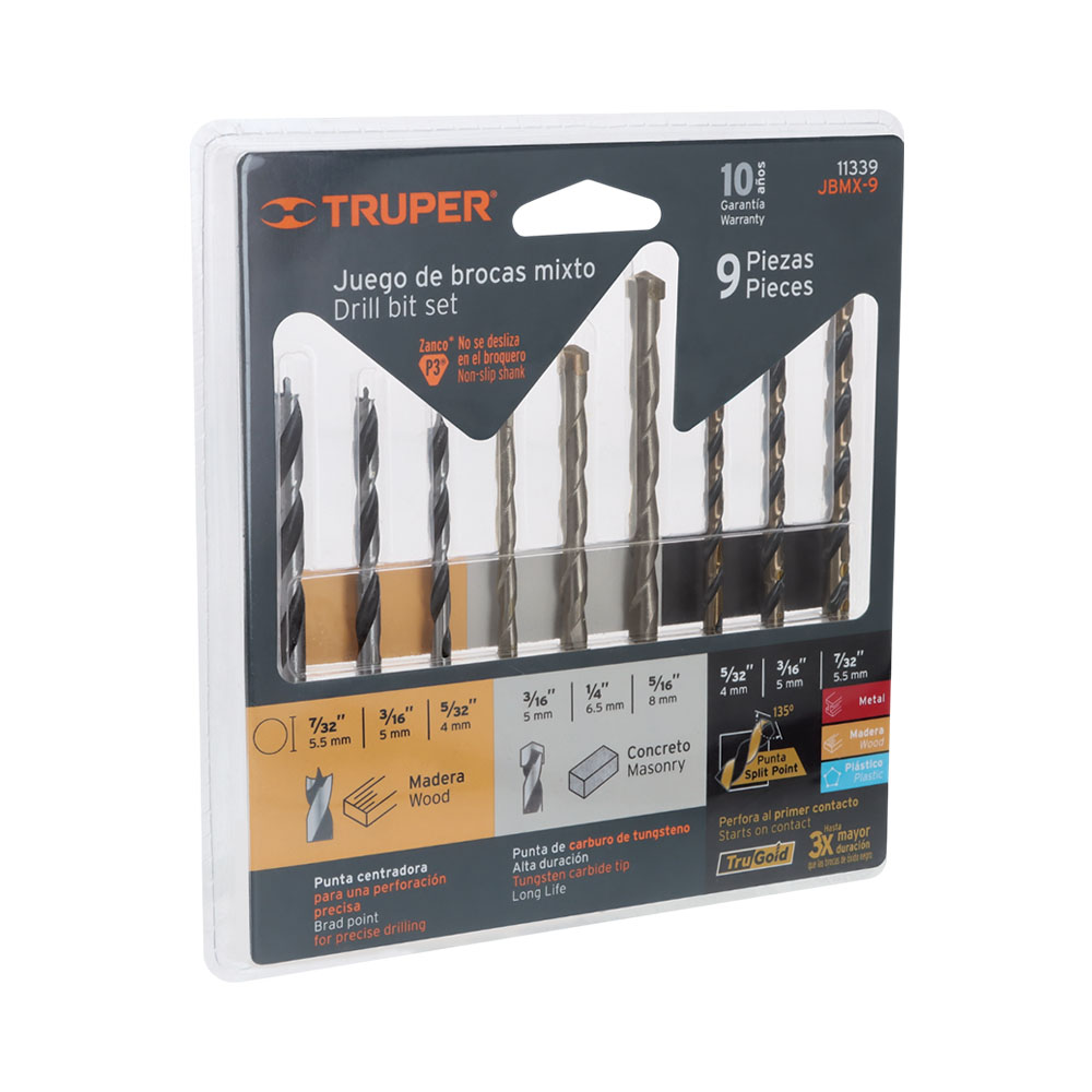 Kit de Brocas Truper 11339 9 Peças